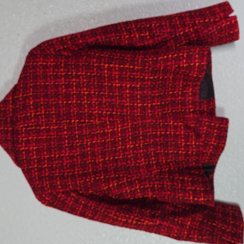 Talbots Women's Red Tweed Jacket - Picture 6 of 6